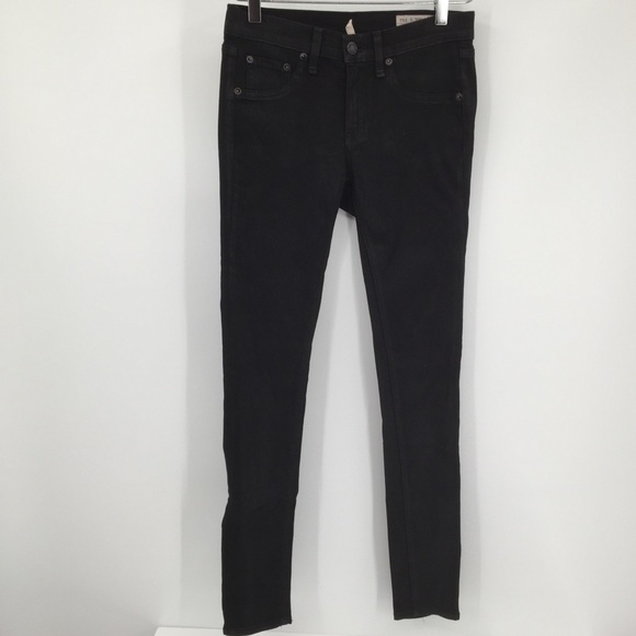 Rag & Bone black coated legging jeans skinny women 25 - Picture 2 of 8